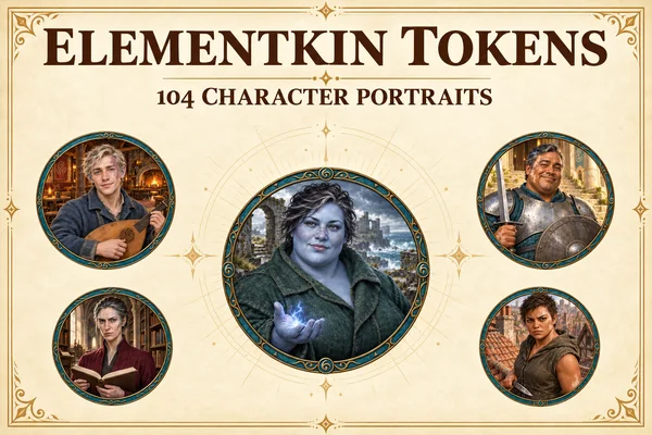 Tokens de personnages élémentaires