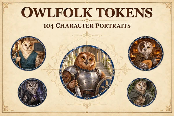 Tokens de personnages du peuple hibou