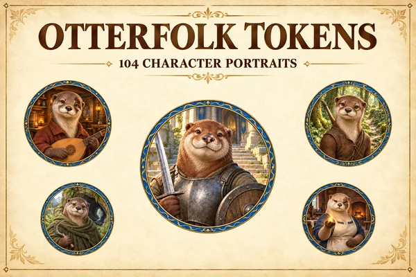 Tokens de personnages du peuple loutre