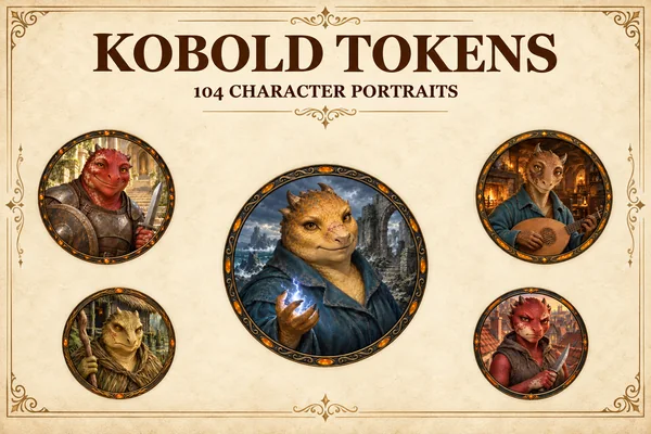 Tokens de personnages kobolds