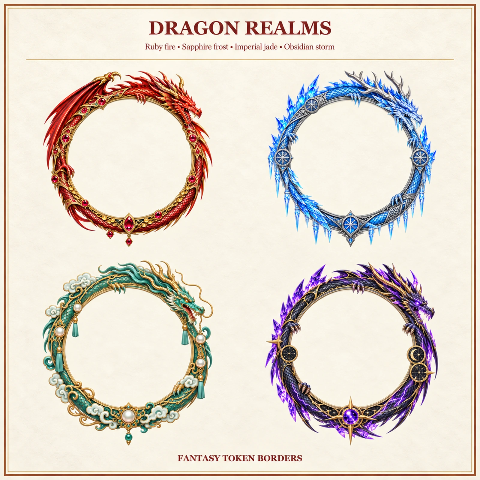 Aperçu du produit Fantasy Token Borders Bundle 3
