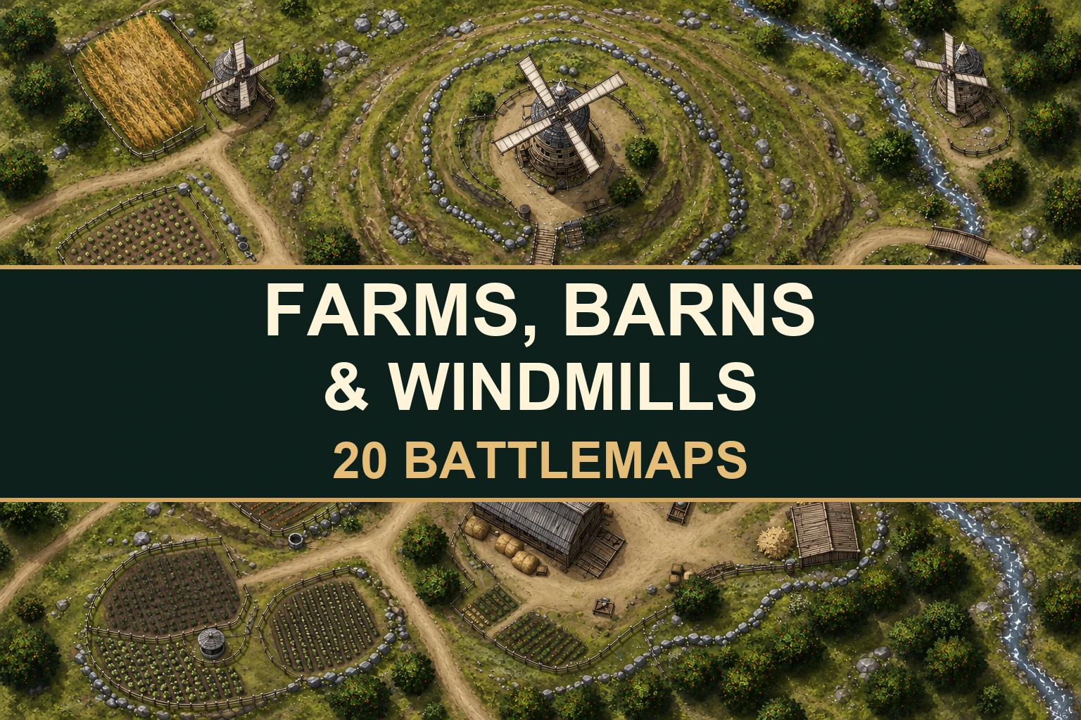 Farms Barns And Windmills — 20 Battlemaps