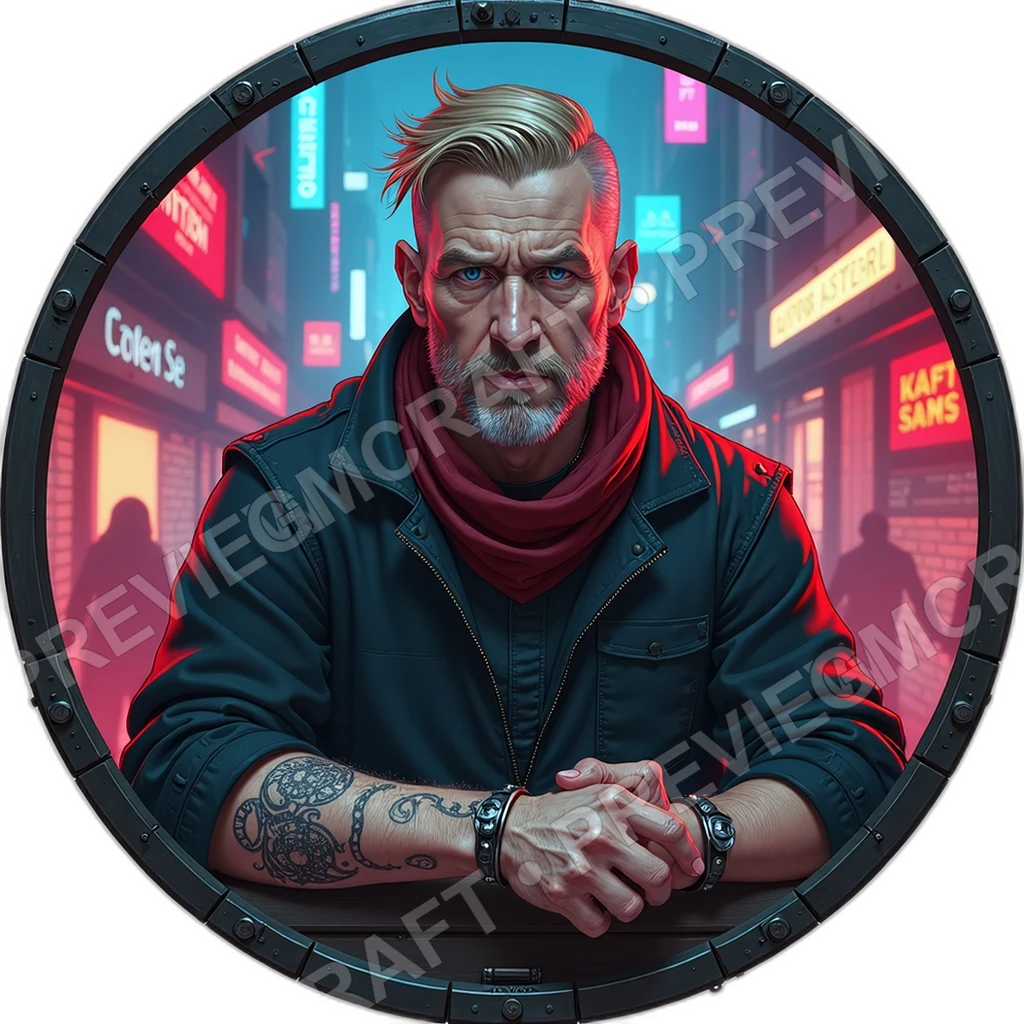 Smooth Broker, Male, Whisper Protocol Ring, Smoke Scented Holo Scarf, Ledger Tattoo On Inner Wrist, Concealed Credit Spine, Fixers, ,Middle,Aged Adult 0001 top-down token preview