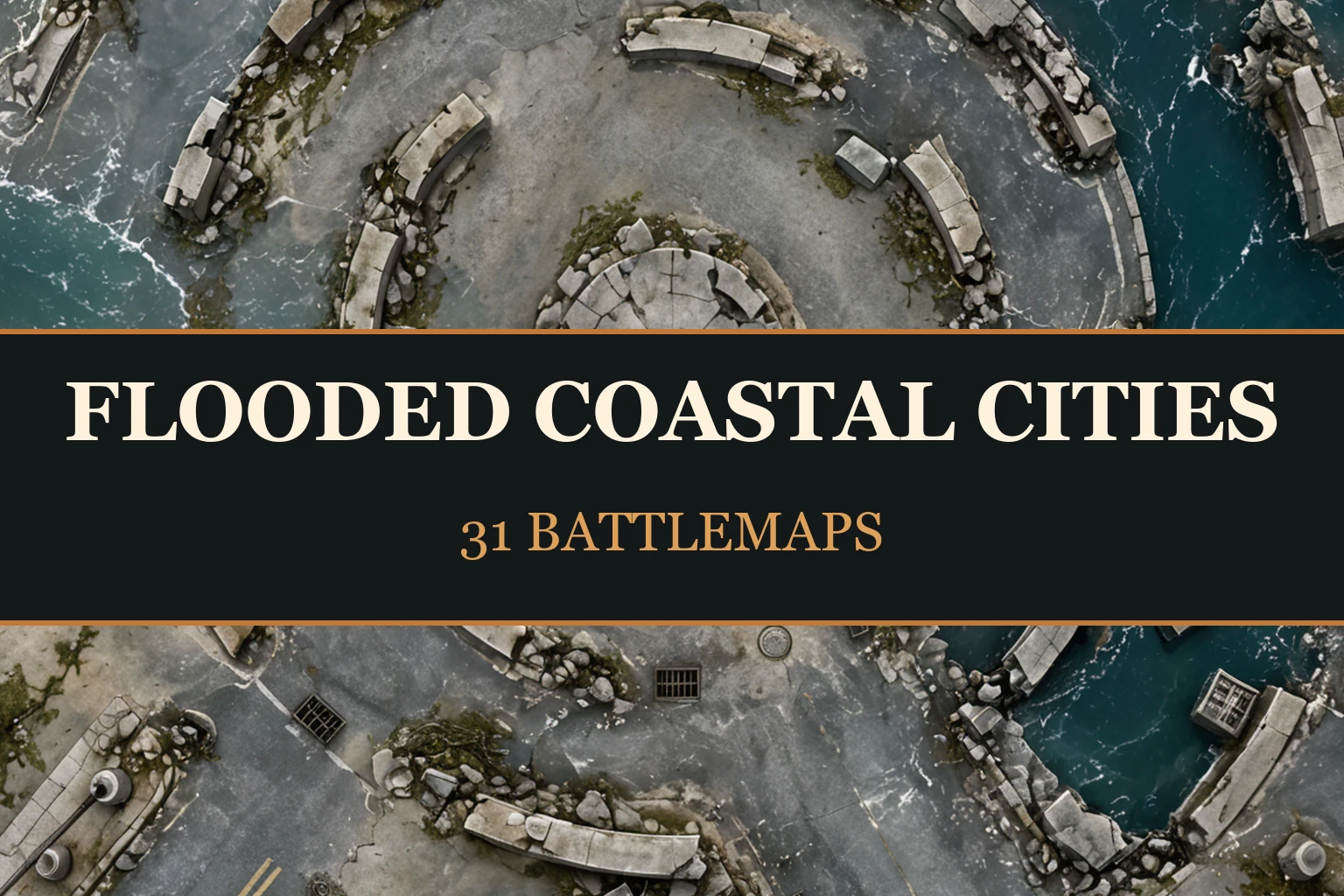 Villes côtières inondées — 31 battlemaps