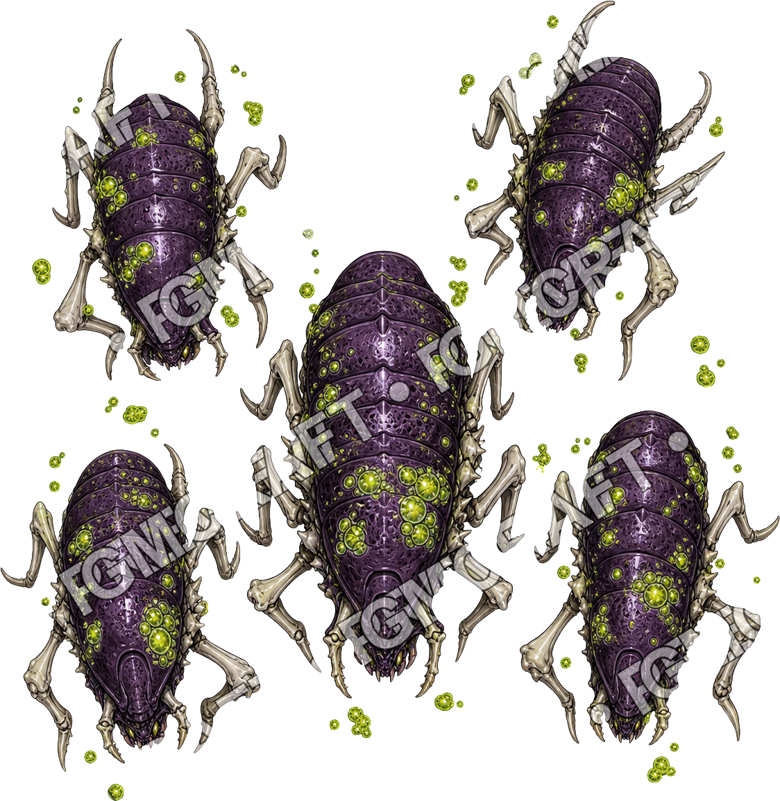 Aperçu du token vu du dessus de Spore Roach Cluster