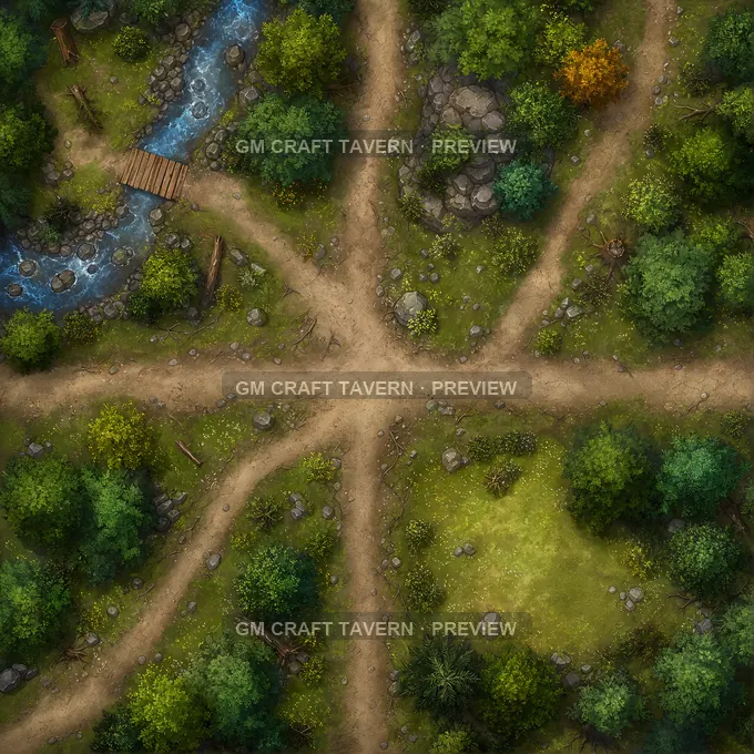 Hunter Trail Crossing battlemap preview