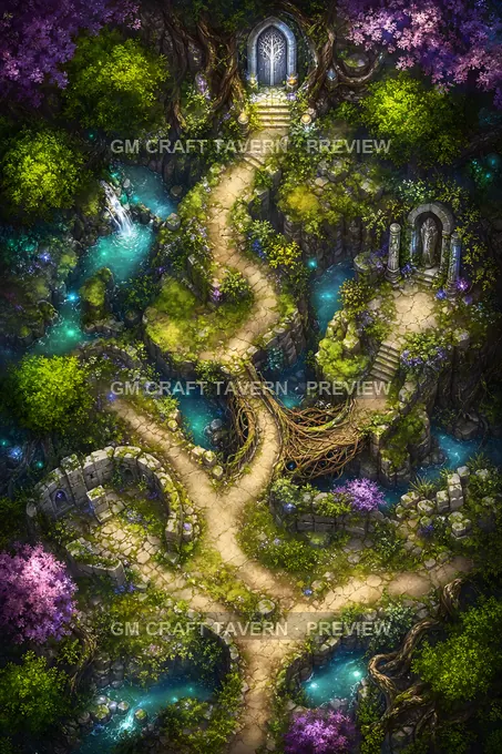Pilgrim Road To The Fey Door battlemap preview
