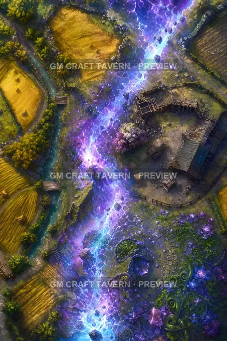 Harvest Field Faerie Breach battlemap preview