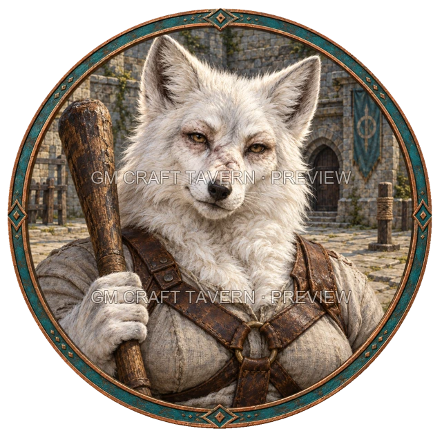 Aperçu du produit Tokens de personnages foxfolk 3