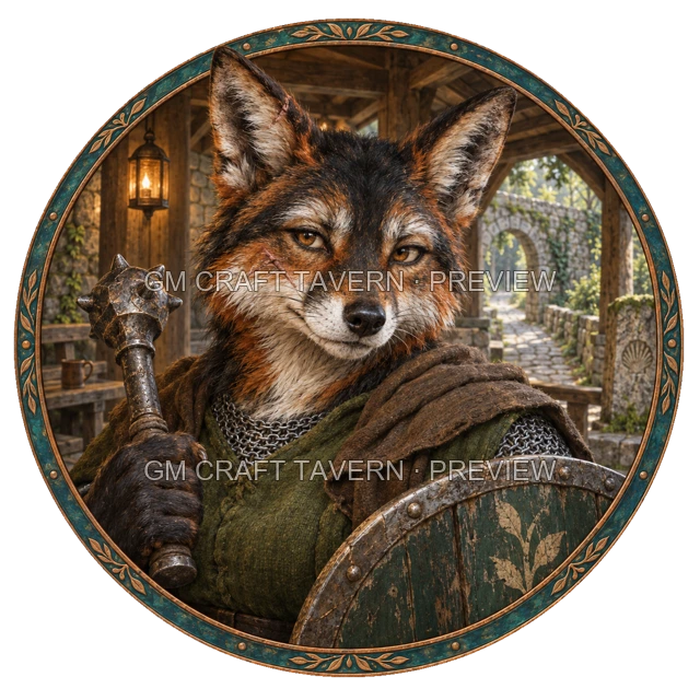 Aperçu du token vu du dessus de Urdan Mossridge - Paladin