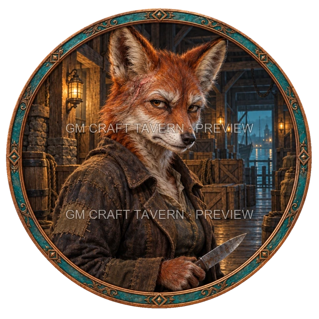 Aperçu du token vu du dessus de Urdan Duskford - Roublard