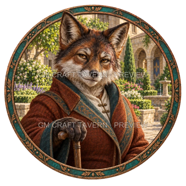 Urdan Oakbend - aperçu de token de noble vu du dessus