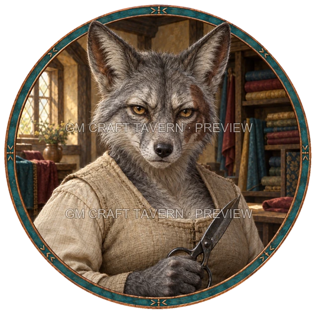 Durg Oakbend - aperçu de token d’artisan vu du dessus