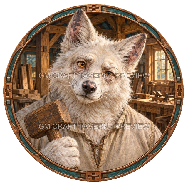 Morga Oakbend - aperçu de token d’artisan vu du dessus