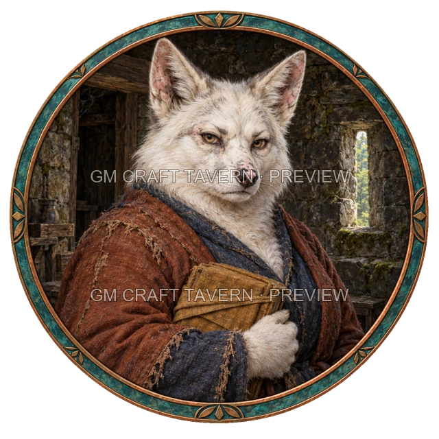 Durg Hillward - aperçu de token de paria vu du dessus
