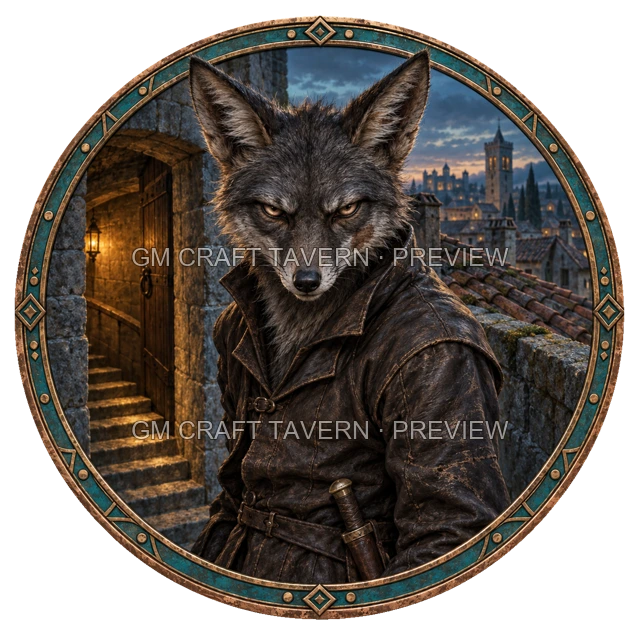 Aperçu de token d’assassin vu du dessus