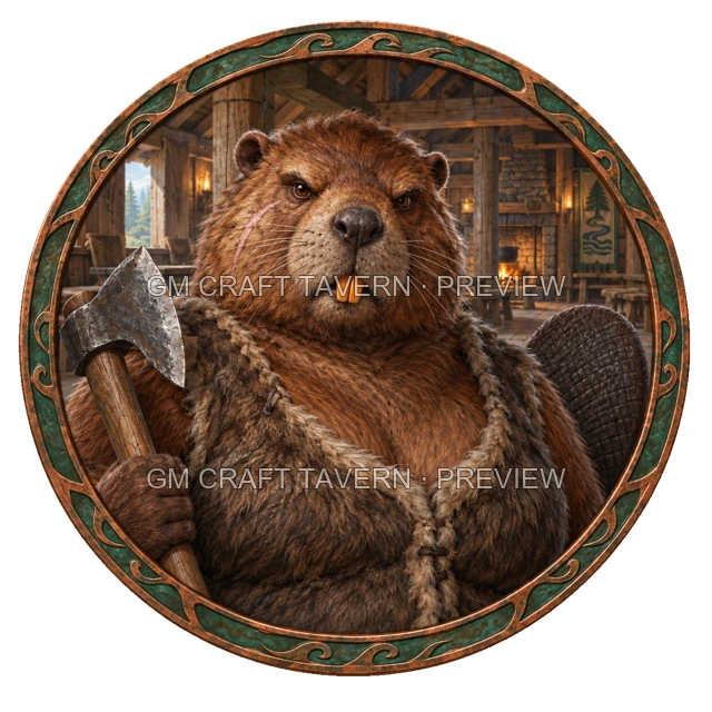 Grom Stonebrook - Barbarian top-down token preview