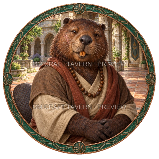 Besha Ashfield - Monk top-down token preview