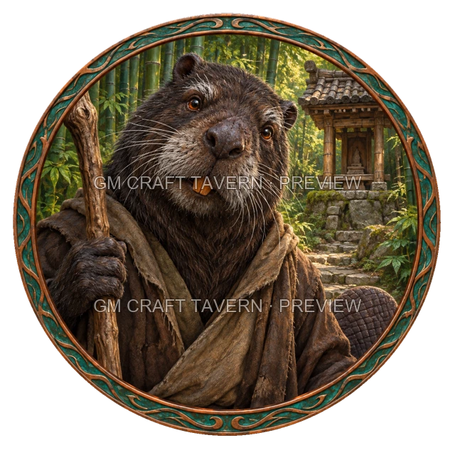 Morga Ashfield - Monk top-down token preview