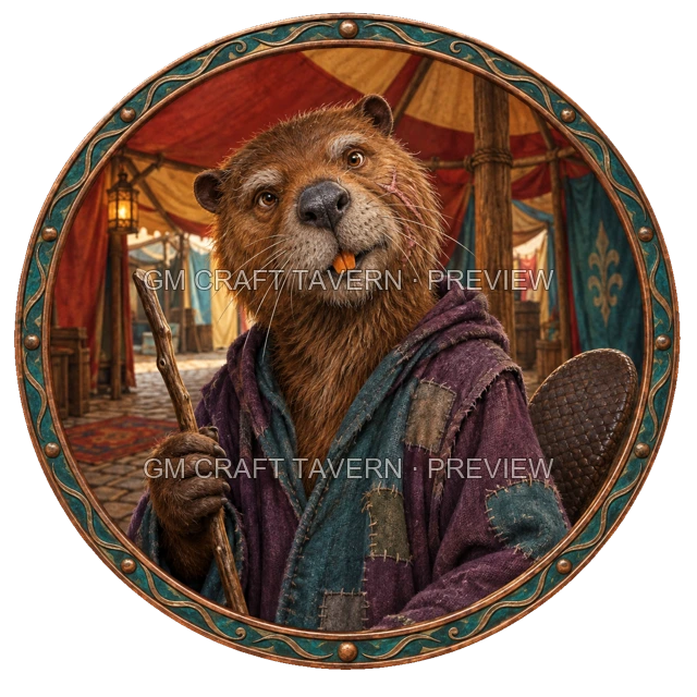 Morga Ironwell - Wizard top-down token preview