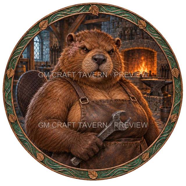 Grom Birchhaven - Artificer top-down token preview