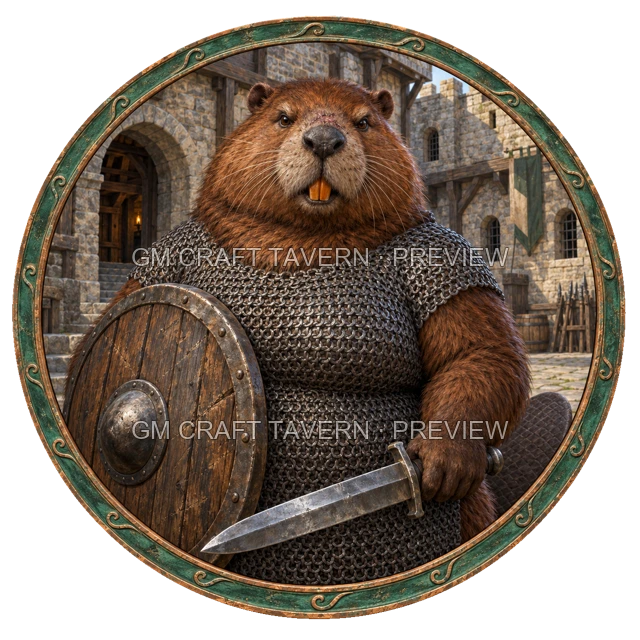 Grom Redcliff - Fighter top-down token preview