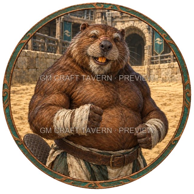 Morga Redcliff - Fighter top-down token preview