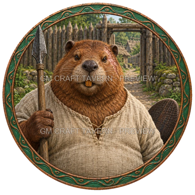 Besha Clearwell - Fighter top-down token preview