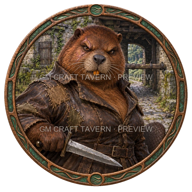 Bandit Captain top-down token preview