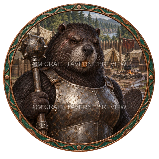 Brutal Mercenary top-down token preview