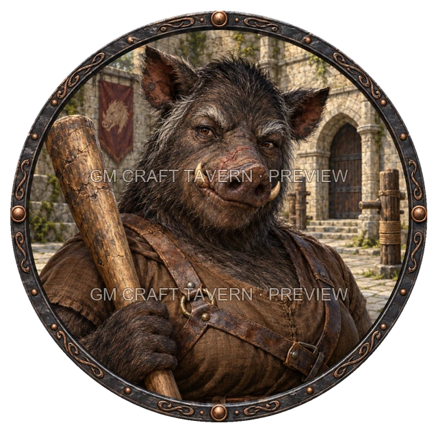 Aperçu du token vu du dessus de Urdan Stonebrook - Barbare