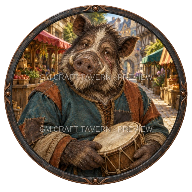 Aperçu du token vu du dessus de Morga Stonebrook - Barde