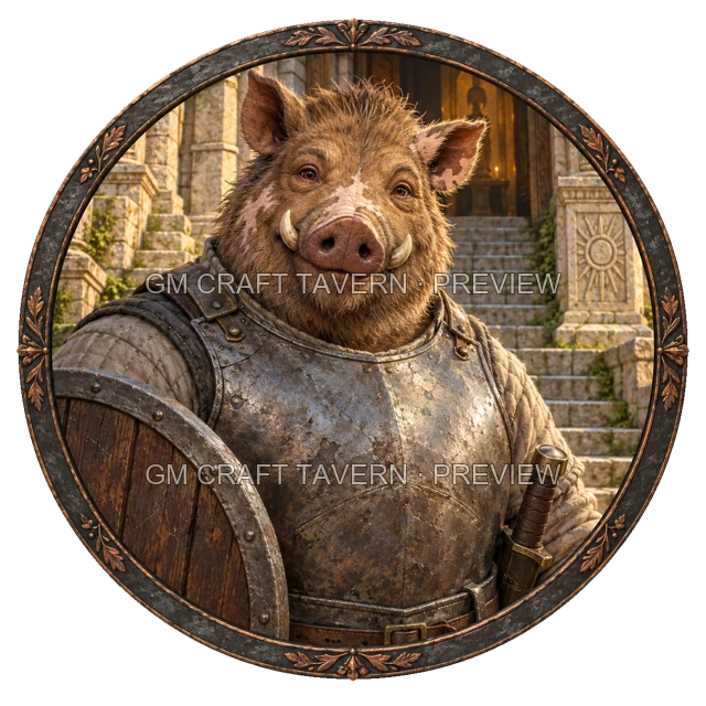 Aperçu du produit Tokens de personnage gratuits de sangliersfolk 2
