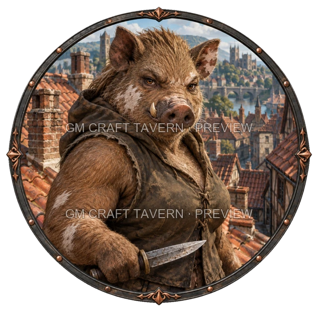 Aperçu du produit Tokens de personnage gratuits de sangliersfolk 5