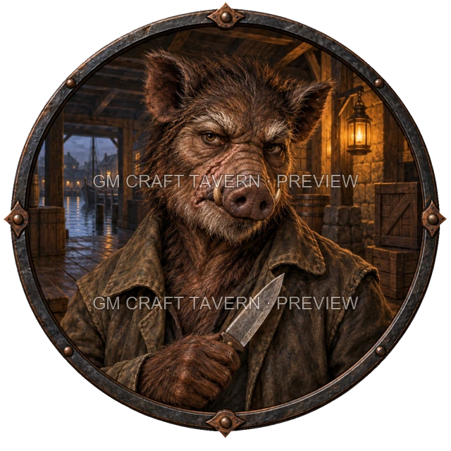 Aperçu du token vu du dessus de Urdan Duskford - Roublard
