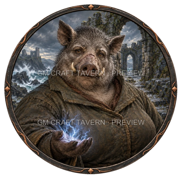 Aperçu du produit Tokens de personnage gratuits de sangliersfolk 4