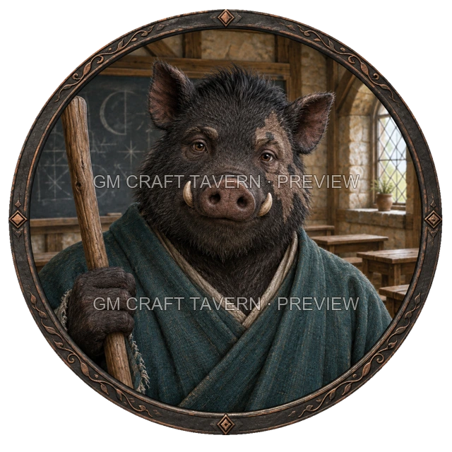 Aperçu du token vu du dessus de Besha Ironwell - Magicien