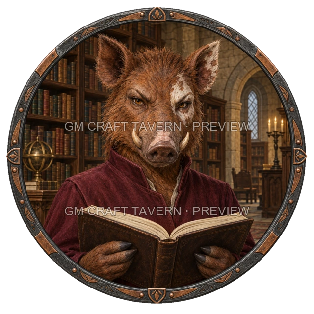 Aperçu du produit Tokens de personnage gratuits de sangliersfolk 6