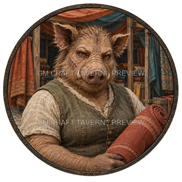 Aperçu du token vu du dessus de Durg Birchhaven - Marchand