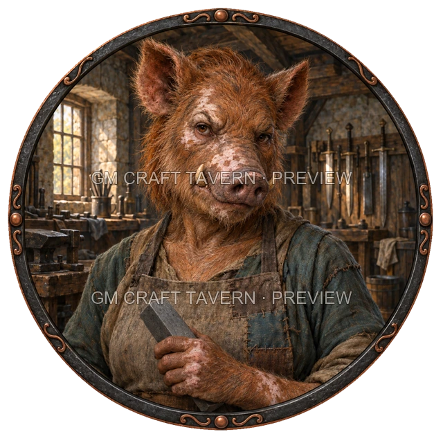 Urdan Westmere - aperçu de token de forgeron vu du dessus