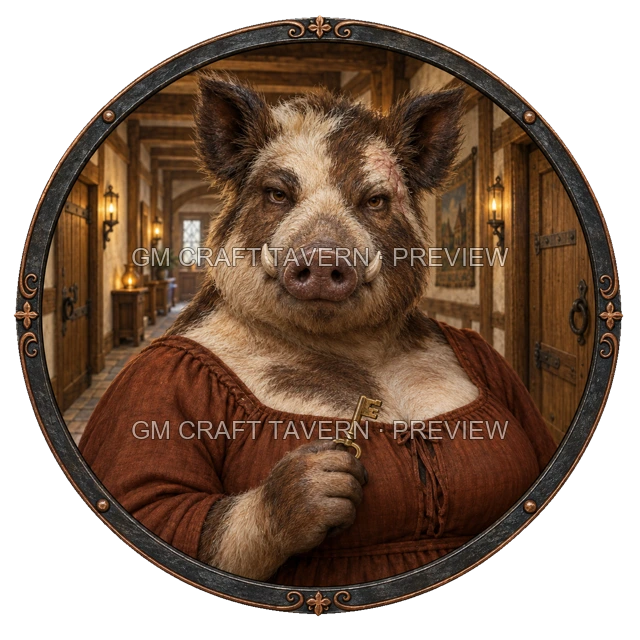 Durg Westmere - aperçu de token d’aubergiste vu du dessus