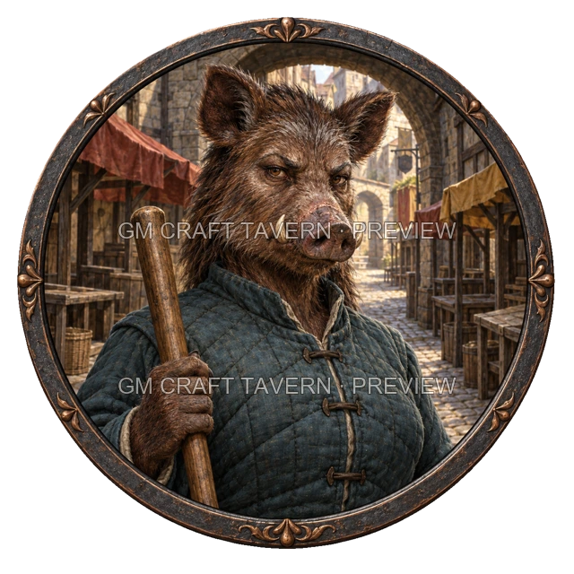 Durg Northbank - aperçu de token de garde vu du dessus