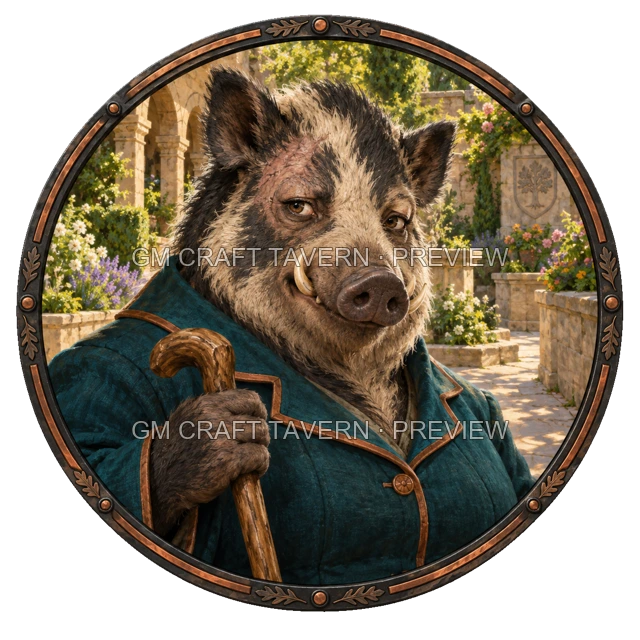 Urdan Oakbend - aperçu de token de noble vu du dessus