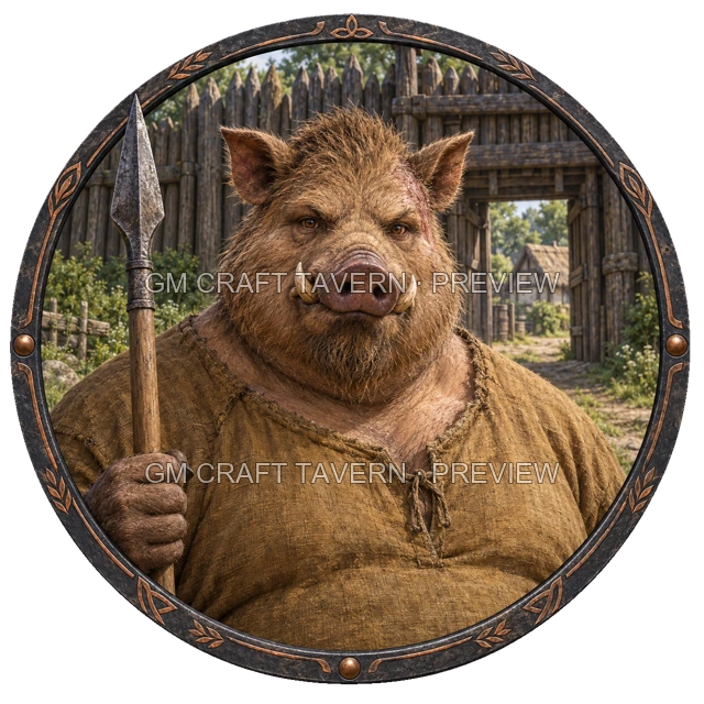 Besha Clearwell - aperçu de token de combattant vu du dessus