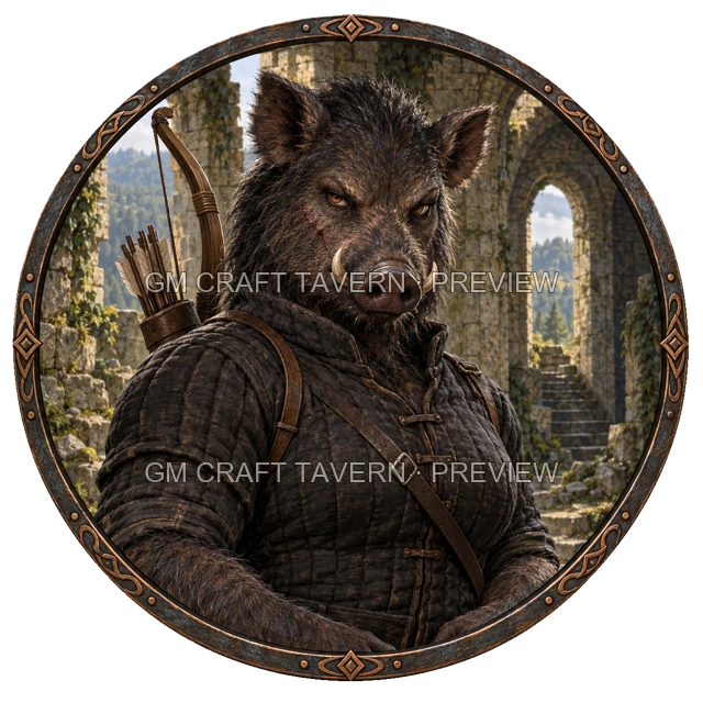 Aperçu de token d’archer ennemi vu du dessus