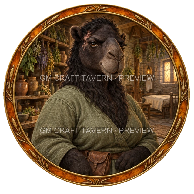 Grom Reedvale - Cleric top-down token preview