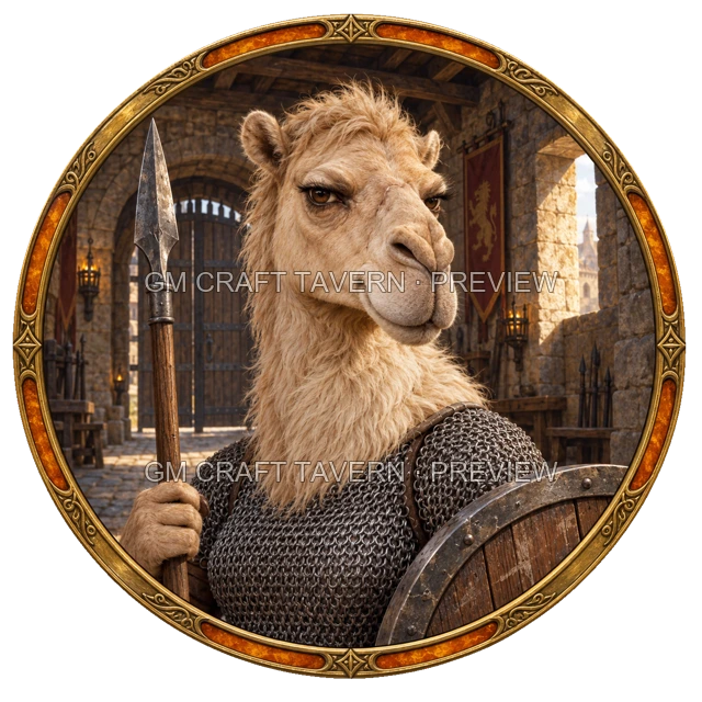 Grom Ashfield - Fighter top-down token preview