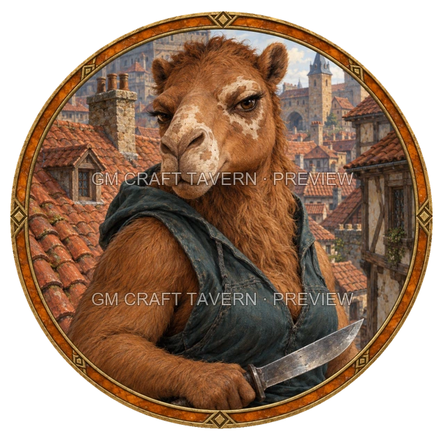 Grom Duskford - Rogue top-down token preview