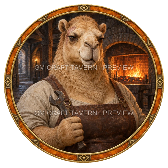 Grom Birchhaven - Artificer top-down token preview