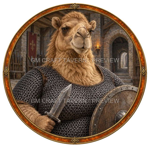 Grom Redcliff - Fighter top-down token preview